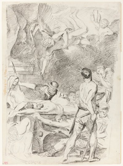 Azizler Processus ve Martinian Şehitliği by Jean Bernard Restout
