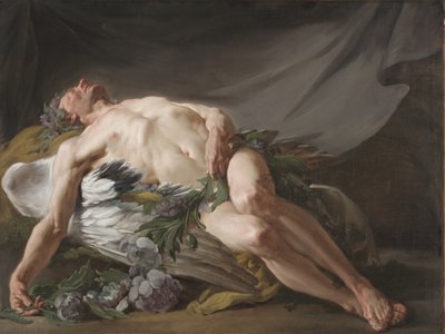Uyku, c.1771 (tuval üzerine yağlı boya) by Jean Bernard Restout