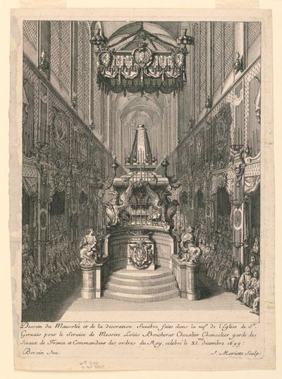 Louis Boucherat Katafalk, İkinci Devlet, St. Gervais, Paris by Jean Bérain, the Elder