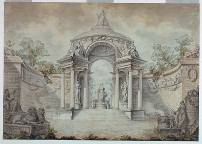 Erdemlere ve İnsan Faaliyetlerine Adanmış Bir Parkta Exedra by Jean Charles Delafosse