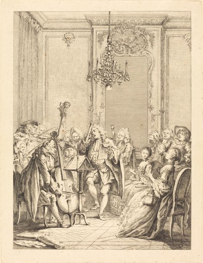 Konser by Jean Claude Richard de Saint Non after Hubert François Gravelot