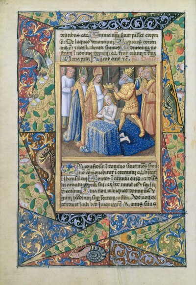 Bayan Lat. Q.v.I.126 f.32v David taç giyerken, Louis dOrleans