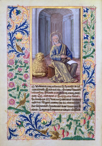 Bayan Lat. Q.v.I.126 f.98v St. Mark, Louis dOrleans