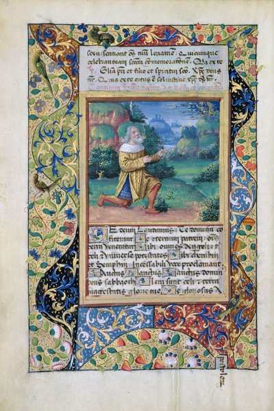 Bayan Lat. Q.v.I.126 fol.17v Kral David, Baba Tanrı
