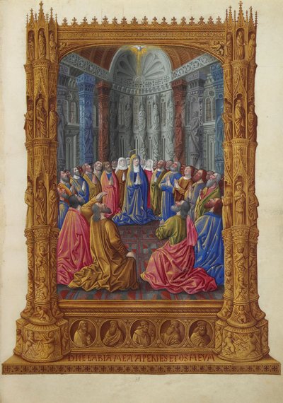 Très Riches Heures du Duc de Berry - Pentekost by Jean Colombe