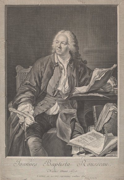 Jean Baptiste Rousseau by Jean Daullé, after Jacques Andre Joseph Camelot Aved