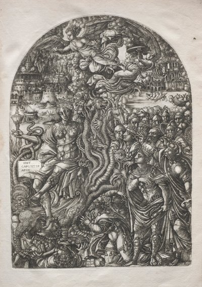 Kıyamet: Yedi Başlı Canavarın Üzerinde Oturan Harlot Babil, 1546-1556. by Jean Duvet
