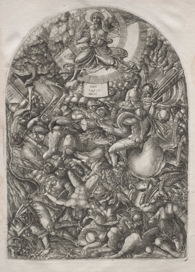 Kıyamet: Yırtıcı Kuşları Çağıran Güneşteki Melek, 1546-1556. by Jean Duvet