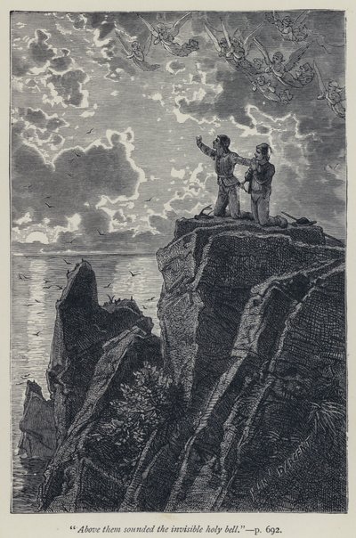 "Üstlerinde görünmez kutsal çan çaldı" (gravür) by Jean Edouard Dargent