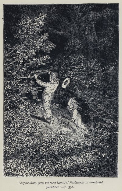 "Onlardan önce, harika miktarlarda en güzel böğürtlenler yetiştirildi" (gravür) by Jean Edouard Dargent