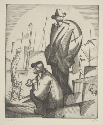 siyah liman işçileri by Jean Emile Laboureur