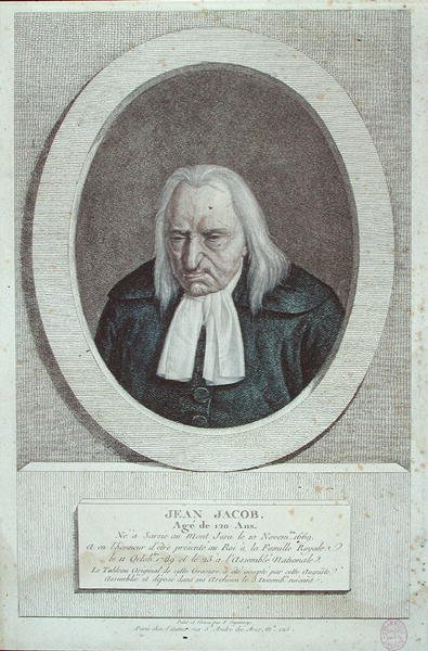 Jean Jacob, 120 yaşında by Jean Francois (after) Garneray