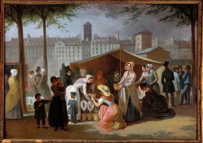 Çiçek yürüyüşü. Jean Francois Demay (1798 - 1850) tarafından yapılan boyama by Jean Francois Demay