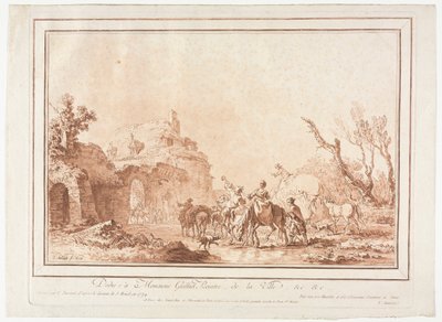 Bir Köy Surunun Önü, 1774. by Jean Francois Janinet