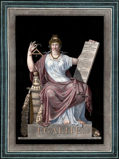 Eşitlik - Jean Francois (Jean-Francois) Janinet (1752-1814) tarafından yapılan gravür - İnsan Hakları Bildirgesi