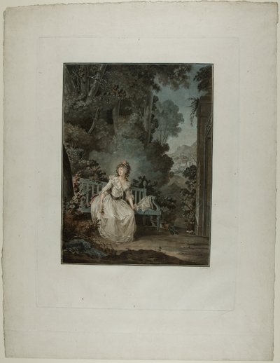 Madam Dugazon “Nina, ou La folle par amour” Operasında (Nina veya Aşktan Çıldırmış Kadın) by Jean Francois Janinet
