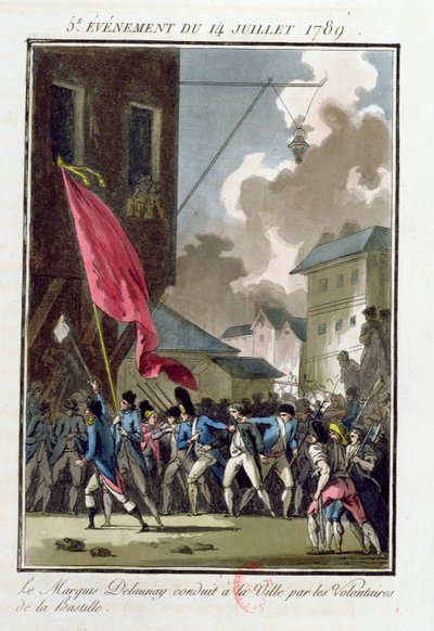 Marquis Bernard Rene Jordan de Launay (1740-89) Bastille Valisi, 14 Temmuz 1789