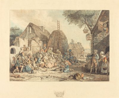 Biçerdöverlerin Öğle Yemeği, 1774. by Jean Francois Janinet