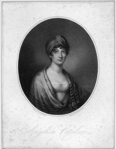 Antoine Cardon tarafından kazınmış Angelica Catalani by Jean Francois Marie Huet Villiers