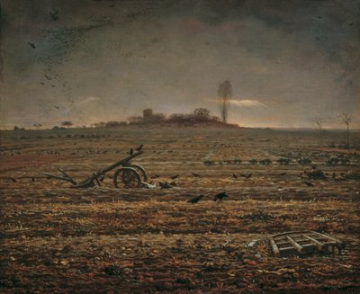 Tırmık ve sabanla Chailly ovası by Jean Francois Millet