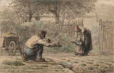 İlk Adımlar, c. 1858-1866. by Jean Francois Millet