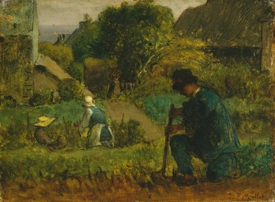 Bahçe Sahnesi, 1854 by Jean Francois Millet