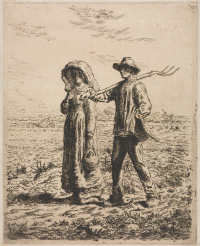 İşe gidiyor by Jean Francois Millet