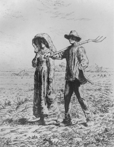 İşe Gitmek, 1863 by Jean Francois Millet