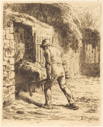 El Arabalı Adam (Gübreden dönen köylü) by Jean Francois Millet
