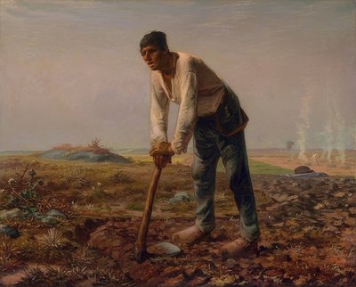 Çapa olan adam. 1860-1862 by Jean Francois Millet