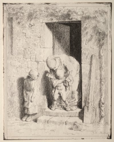 Anne Önlemleri. by Jean Francois Millet