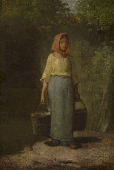 Kuyudan Dönen Köylü Kız, 1860 dolayları by Jean Francois Millet