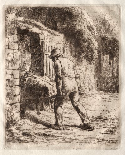 El Arabalı Köylü by Jean Francois Millet