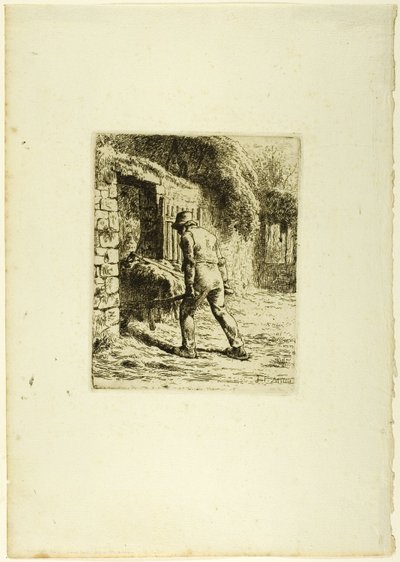 El Arabalı Köylü by Jean Francois Millet