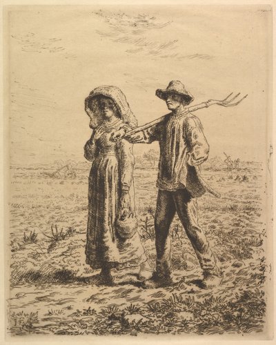 İşe Giden Köylüler, 1863. by Jean Francois Millet