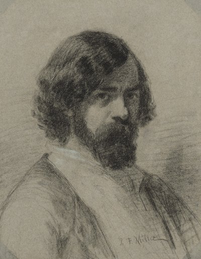 Narcisse Virgile Diaz de la Peña'nın Portresi by Jean Francois Millet