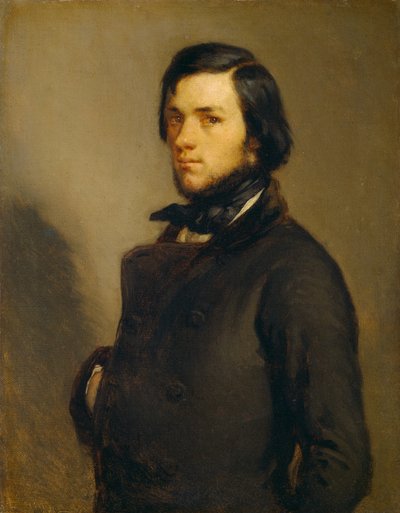 Bir Adamın Portresi, c. 1845. by Jean Francois Millet
