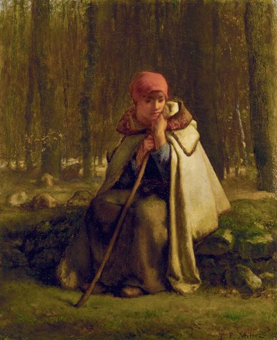 Oturan Çoban, c.1852 by Jean Francois Millet