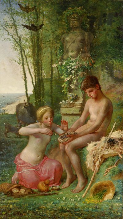 Bahar Daphnis ve Chloë, 1865 by Jean Francois Millet