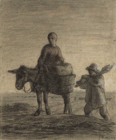 İşe Ayrılış, 1857 by Jean Francois Millet