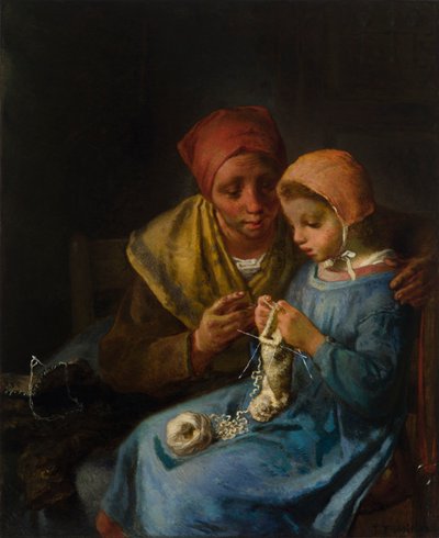 Örgü Dersi by Jean Francois Millet