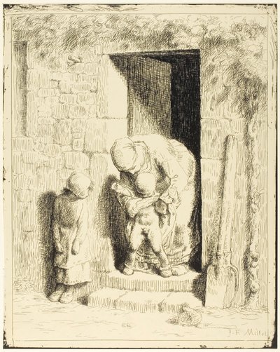 Anne Önlemleri by Jean Francois Millet