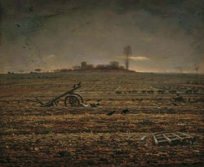 Harrow ve Plough ile Chailly Ovası, 1862. by Jean Francois Millet