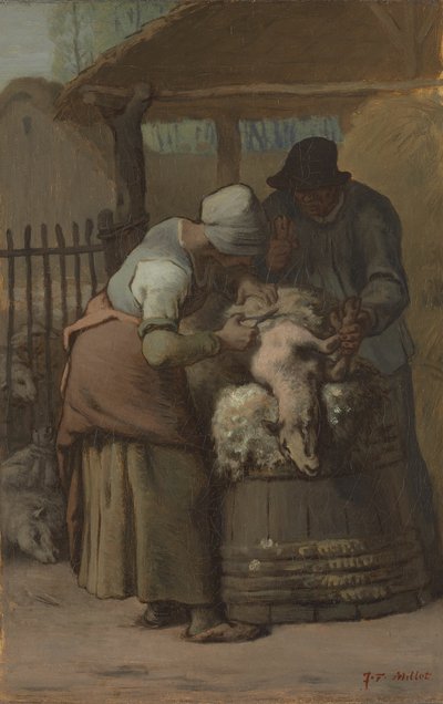 Sheepshearers, 185761. by Jean Francois Millet