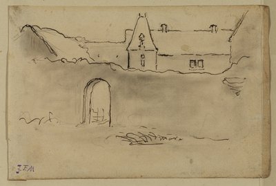 Bir Chateau Görünümü by Jean Francois Millet
