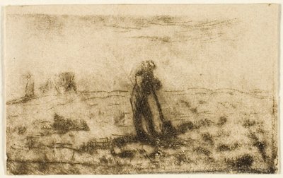 Giysiler Dışarı Sarkan Kadın by Jean Francois Millet