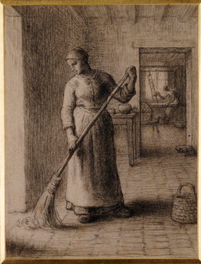 evini süpüren kadın by Jean Francois Millet