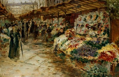 Çiçek Pazarı, 1882. by Jean Francois Raffaelli