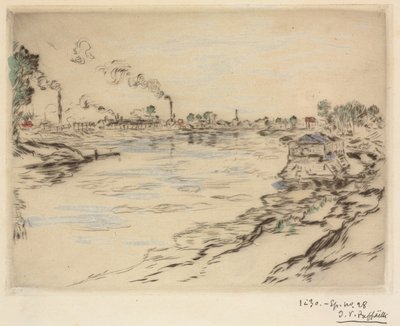 Seine, Asnières'te, 1894. by Jean Francois Raffaelli