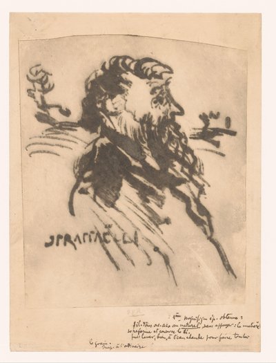 Profil d'homme profilde sakallı adam by Jean Francois Raffaelli